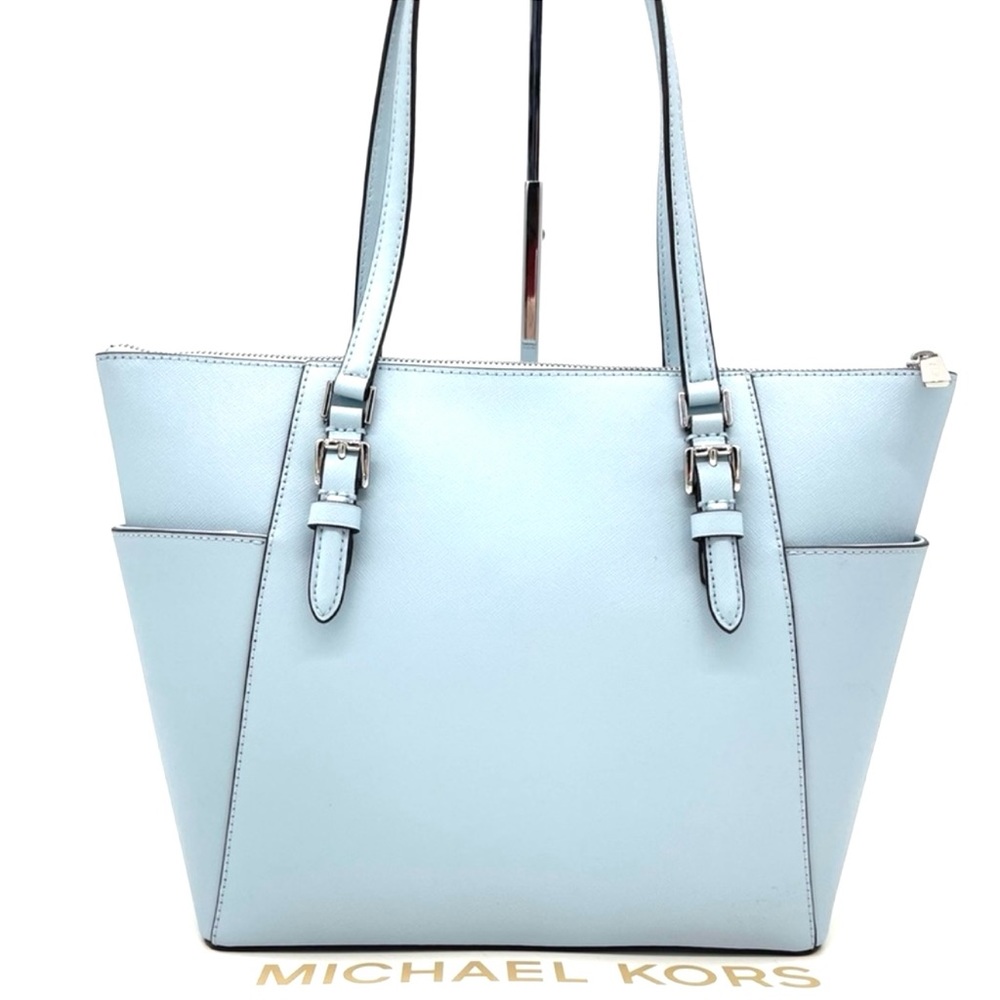 Michael Kors Large Charlotte Tote Bag Light Blue (NWT) - Picture 4 of 8
